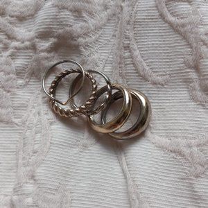 Faux Brass Gold Luxury Casual Ring Stack